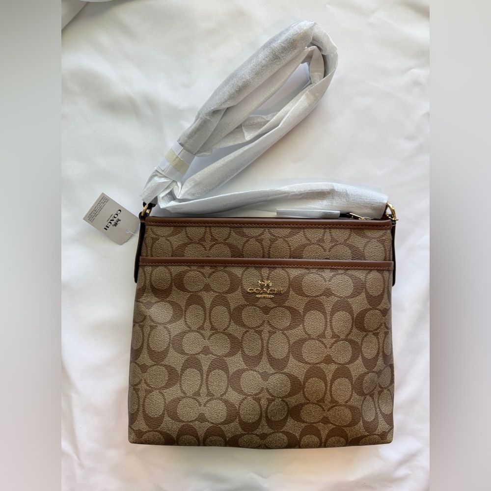 Coach File Crossbody In Signature Canvas